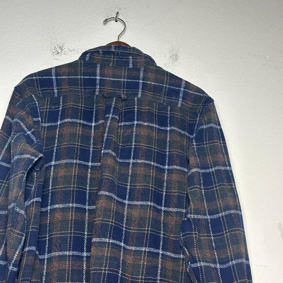 Orvis Button Up Casual Shirt Men L Plaid Blue Lumberjack Gorp Winter Fall Tough - Picture 12 of 14